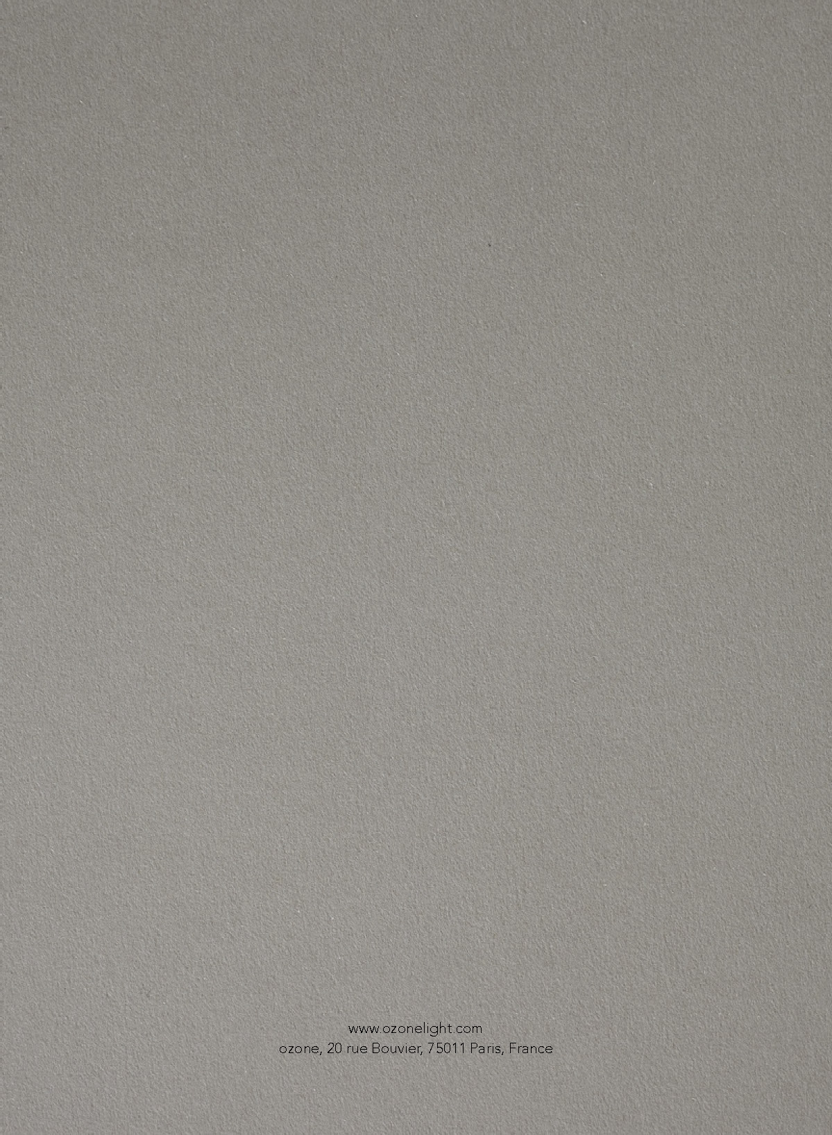 Back cover of the Furtiv collection catalog by Gaëlle Lauriot-Prévost and Dominique Perrault for Ozone Lighting