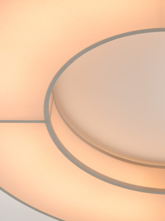 Line C circular ceiling light in paper by Gounot & Jähnke for Ozone