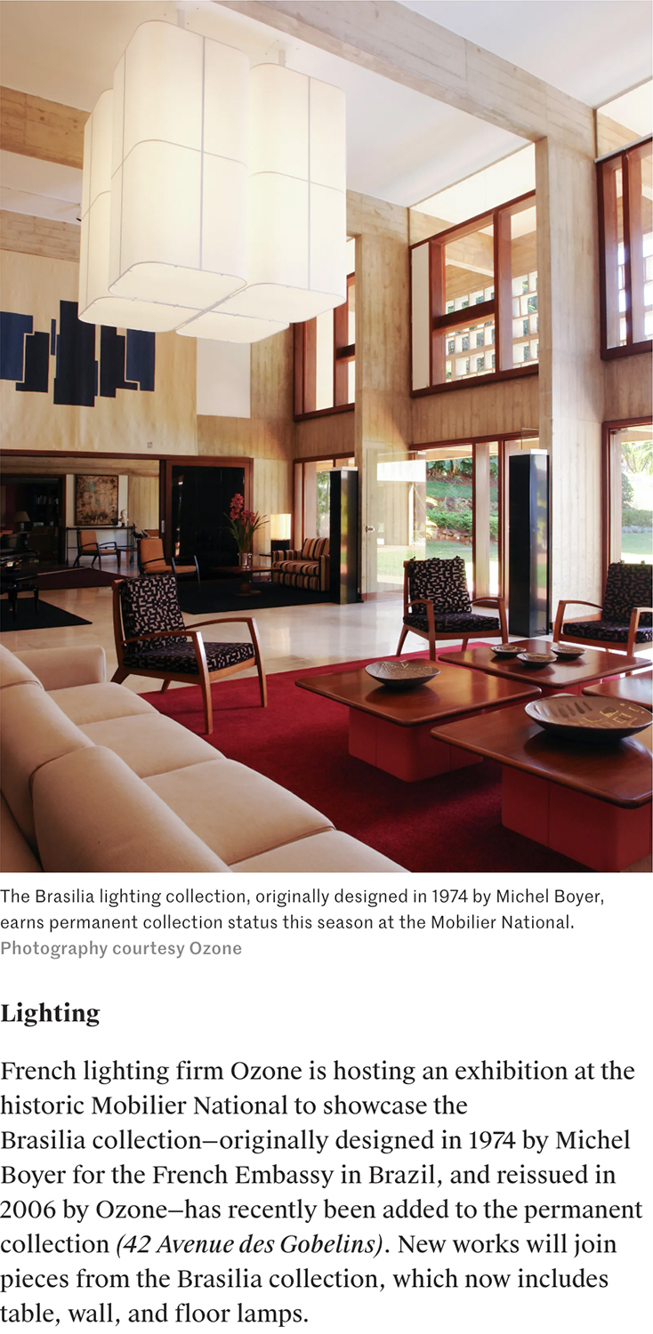 Article on Brasilia chandeliers in AD PRO magazine