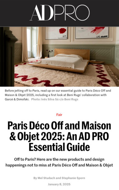 Article on Brasilia chandeliers in AD PRO magazine