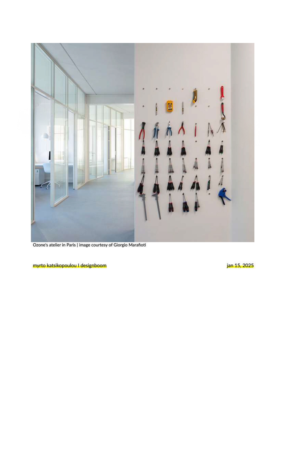 Designboom magazine article on the expertise of Ozone Light workshops