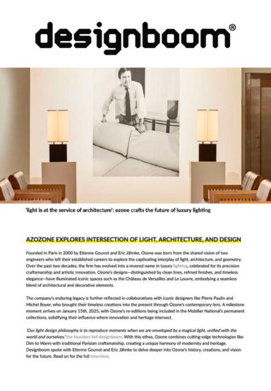 Article on the Brasilia collection in designboom magazine