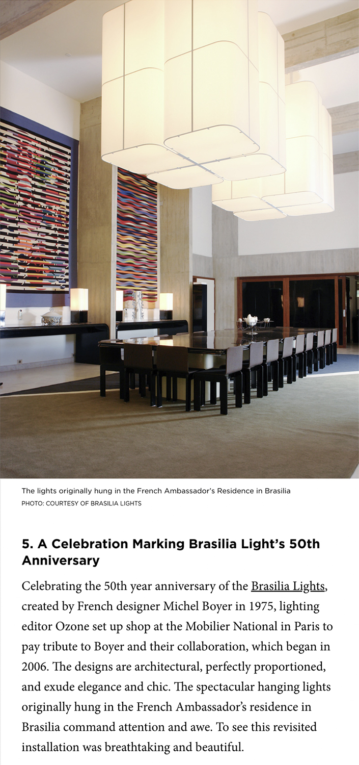 Article on Brasilia chandeliers in Galerie magazine