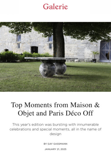 Article on Brasilia chandeliers in Galerie magazine