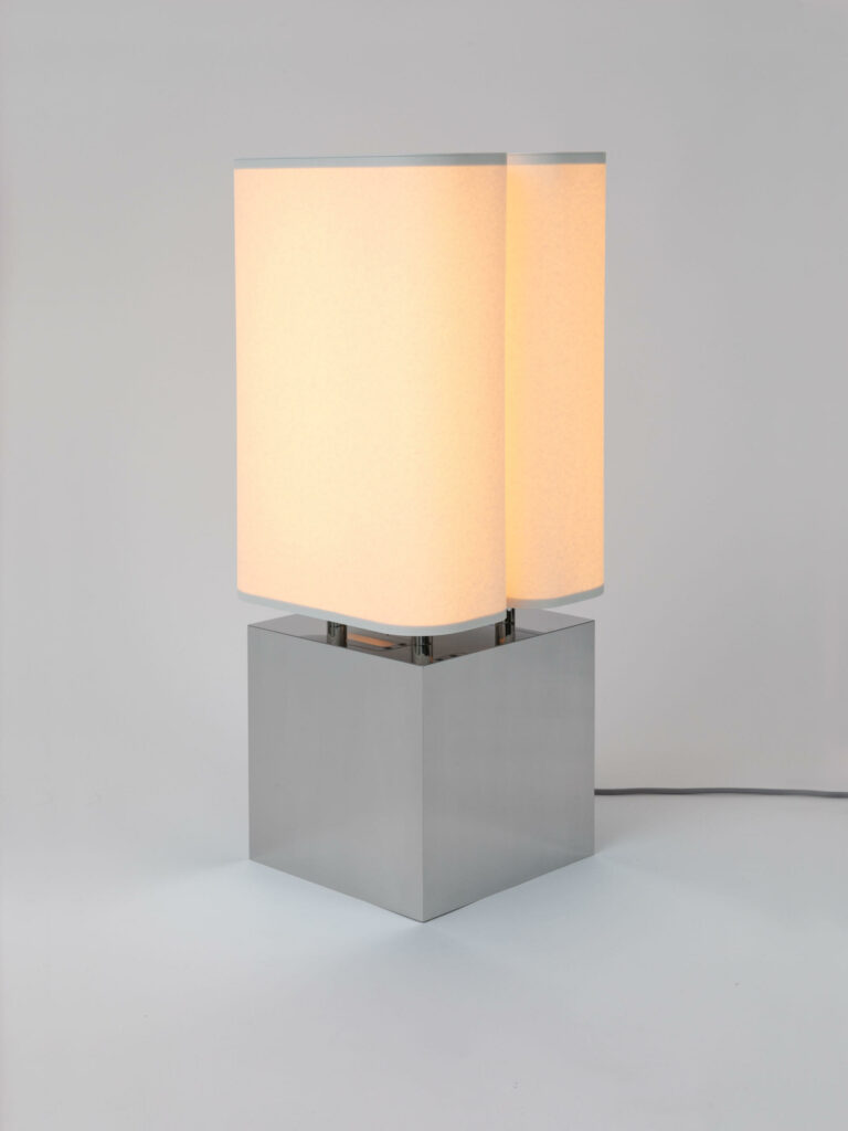 Brasilia LP table lamp with paper diffuser by Michel Boyer for Ozone