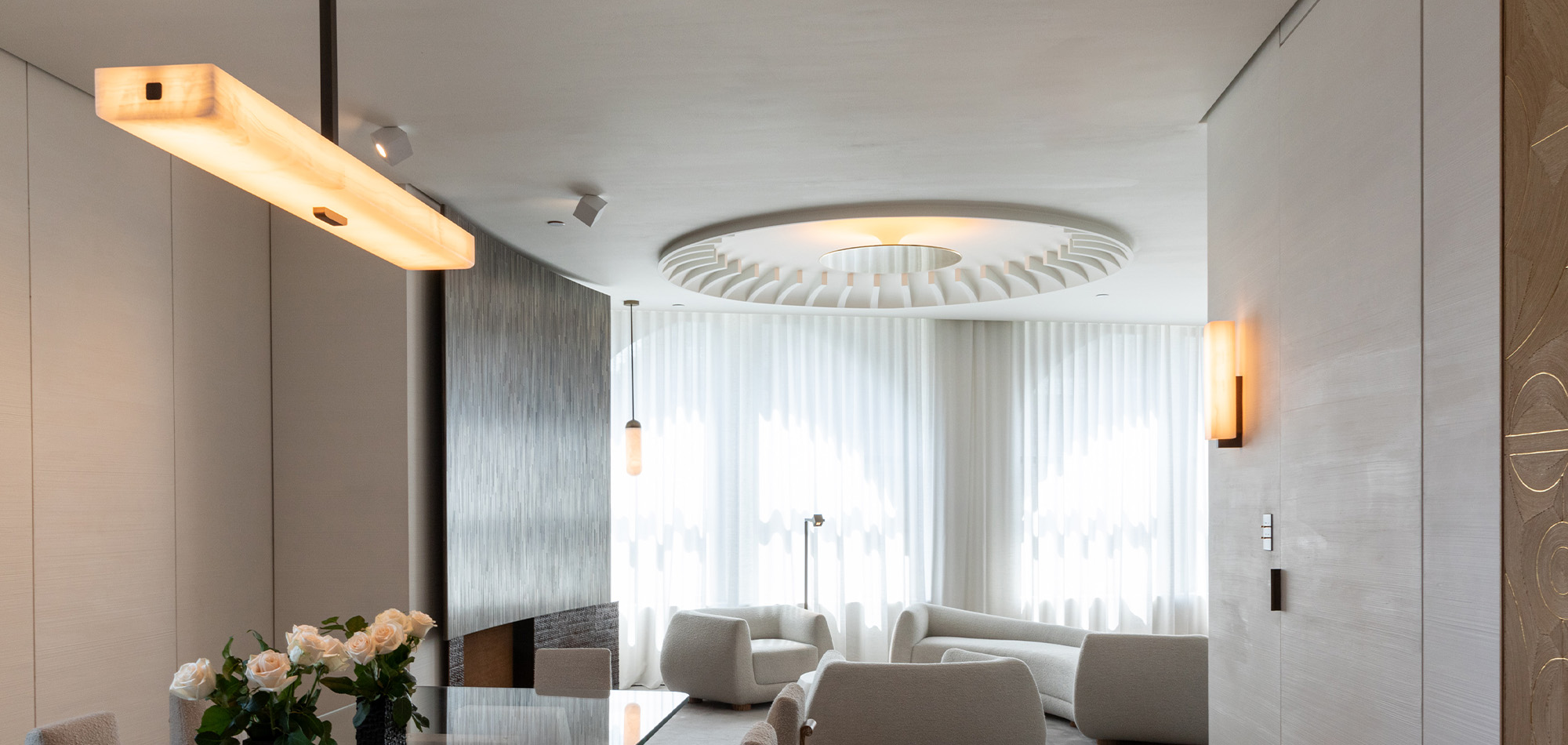 Ozone lighting fixtures in the New York space at 344 Bowery